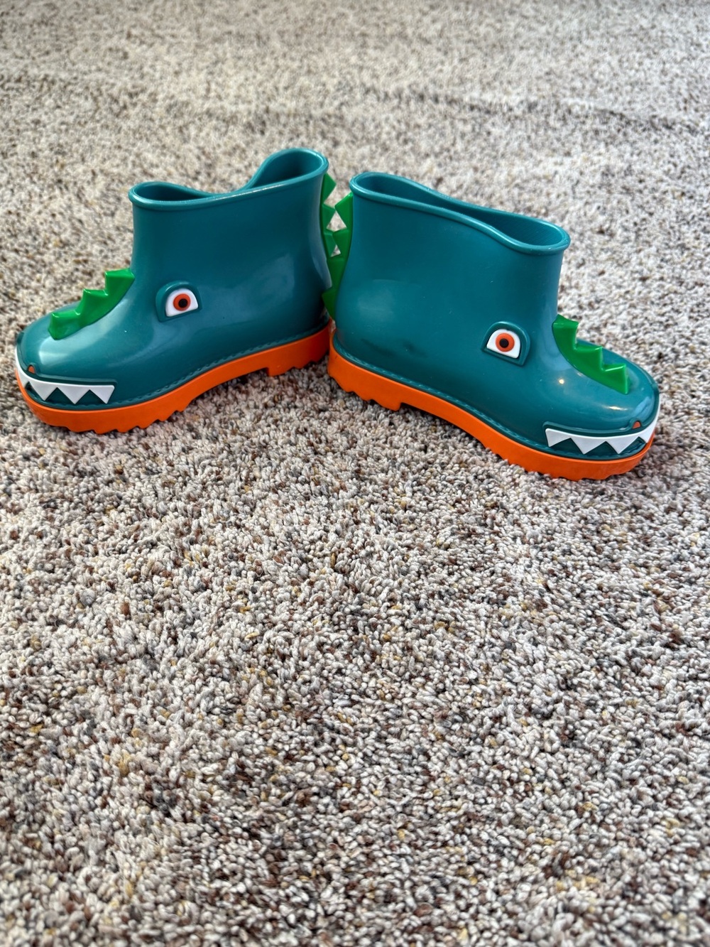 NEW Mini Melissa x Fabula Green Alligator Rain Boots - Size 9 Toddler